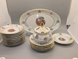 Vintage Kahla "Madonna" Porcelain 19 Piece Tea And Dessert Set from East Germany
